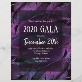 Flyer Cartel de fiesta de gala de beneficio de año nuevo
