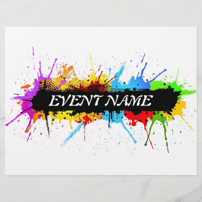 Flyer Cartel de fiesta grunge (Frente)