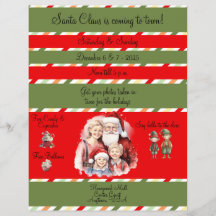 Cartel de Fotos con Santa en el Centro Comercial