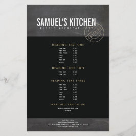 Flyer Cartel de logotipo estampado de negrita rústica vi