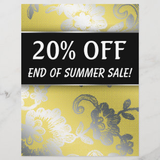 Flyer Cartel de oferta del 20% de descuento en encaje pl