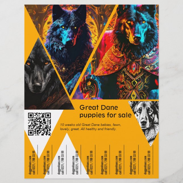 Flyer Cartel de Venta de Cachorros (Frente)