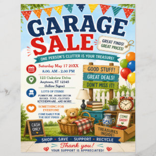 Flyer Cartel de Venta de Garage