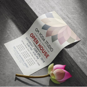 Flyer Casa abierta del estudio del instructor de YOGA Lo