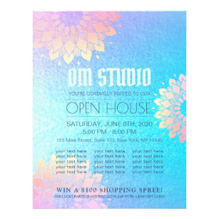 Flyer Casa abierta del instructor de mediación de yoga G
