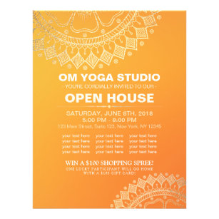 Flyer Casa abierta del instructor de mediación de yoga G