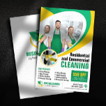 Flyer Casa Amarilla Verde Limpieza de empleada doméstica<br><div class="desc">Promociona sus servicios de limpieza residencial y comercial con esta plantilla de volante de captación de ojos de Green Yellow House Cleaning Housekeep Maid Flyer. Con un diseño limpio y moderno con colores de personalizable y espacio para su logotipo, servicios ofrecidos e información de contacto. El código QR incluido facilita...</div>