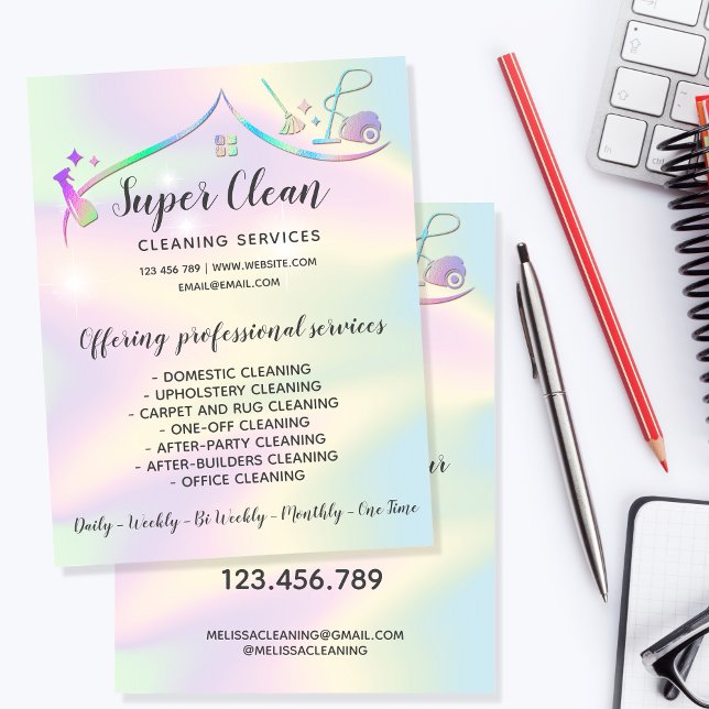 Flyer Casa de limpieza de empleadas domésticas - Hologra (Subido por el creador)