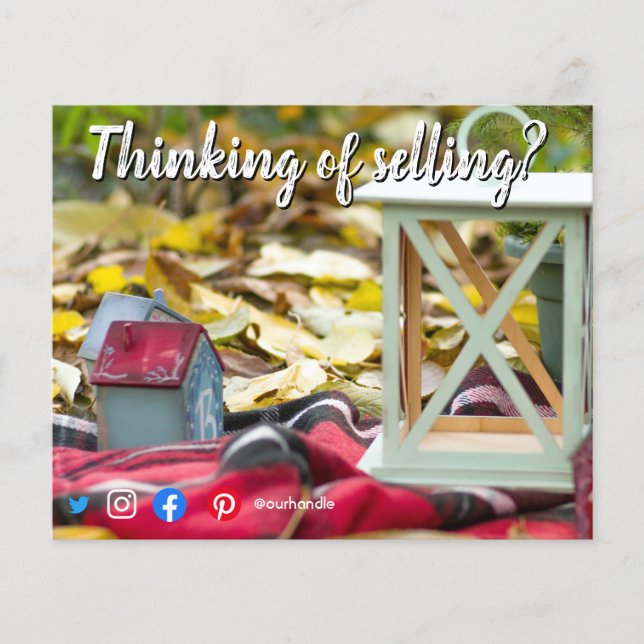 Flyer casa de pájaros vendiendo mailer inmobiliaria otoñ (Frente)