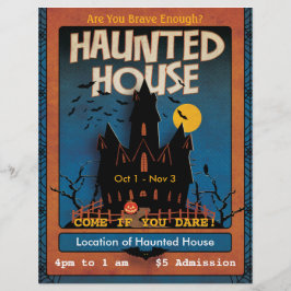 Flyer Casa Embrujada de Halloween
