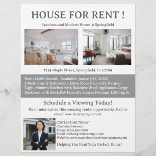 Flyer Casa Inmobiliaria De Alquiler