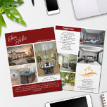 Flyer Casa Roja En Venta Inmobiliaria Listado De 2 Parte<br><div class="desc">Muestra tu anuncio en esta moda de un folleto inmobiliario de dos lados con un acento rojo. Envíe estos folletos elegantes a los clientes potenciales que compren su casa en su área de propiedades. Personalizar con el nombre de su empresa inmobiliaria y datos de contacto en la parte posterior. Presenta...</div>