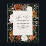 Flyer casamiento moderno rústico y elegante con presupue<br><div class="desc">Boda floral de acuarela rústica salva la invitación de la cita. Con hermosas rúbricas,  terracota,  pampas de pasto de color rosa rubor,  negro y verde salvia eucalipto acuarela detalles de color. Esta moderna invitación a la boda le permitirá fijar el estilo de su gran día.</div>