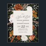 Flyer casamiento moderno rústico y elegante con presupue<br><div class="desc">Boda floral de acuarela rústica salva la invitación de la cita. Con hermosas rúbricas,  terracota,  pampas de pasto de color rosa rubor,  negro y verde salvia eucalipto acuarela detalles de color. Esta moderna invitación a la boda le permitirá fijar el estilo de su gran día.</div>