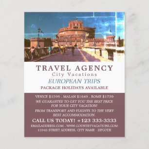 Flyer Castel Sant'Angelo, Roma, Italia, Agencia de Viaje