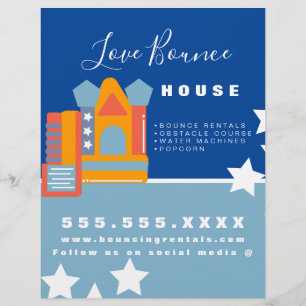 Flyer Castillo inflable Salto Casa Bonza Alquiler Fiesta