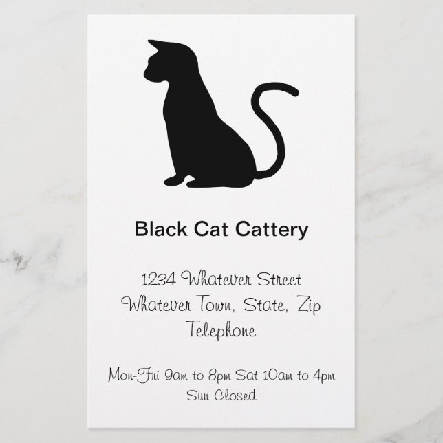 Flyer Catálogo de diseño de gato (Frente)
