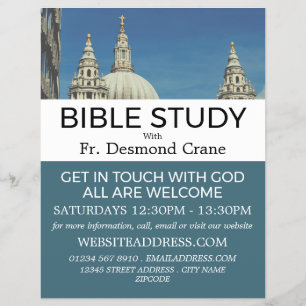 Flyer Catedral de San Pablo, Anuncio de Clase Biblia Cri