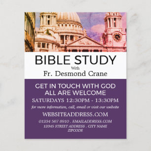 Flyer Catedral de San Pablo, anuncio de clase de la Bibl