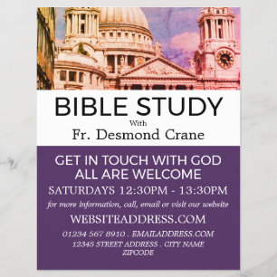 Flyer Catedral de San Pablo, Anuncio de la Clase de Bibl