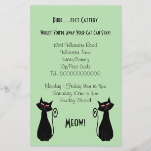 Flyer Cattery Diseño de Gatos