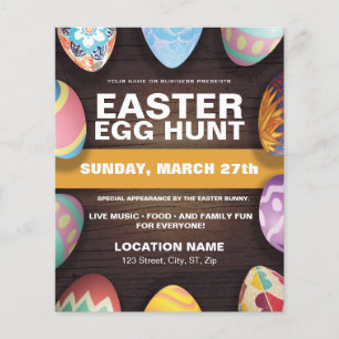 Flyer Caza de huevos de Pascua con huevos de Pascua