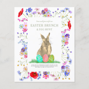Flyer Caza de huevos de Pascua y presupuesto floral de B