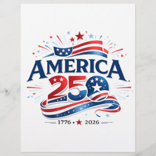Flyer Celebración América 250 1776–2026 Aniversario 