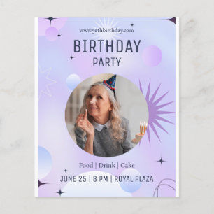 Flyer Celebración de cumpleaños número 50, Foto cumpleañ