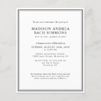 Celebración de la vida del Servicio Funeral Modern