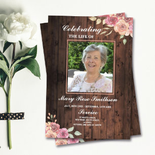 Flyer Celebración de la vida Orden de servicio funeral M
