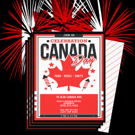 Flyer Celebración Día de Canadá 1 de julio Invitación de