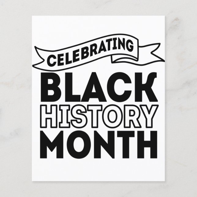 Flyer Celebrando el mes de la historia negra (Frente)