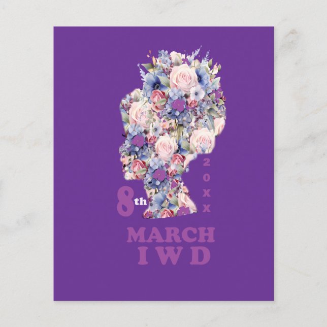Flyer Celebrar el Día Internacional de la Mujer 2025 (Frente)