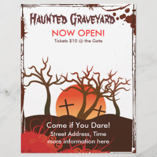 Flyer Cementerio de Haunted