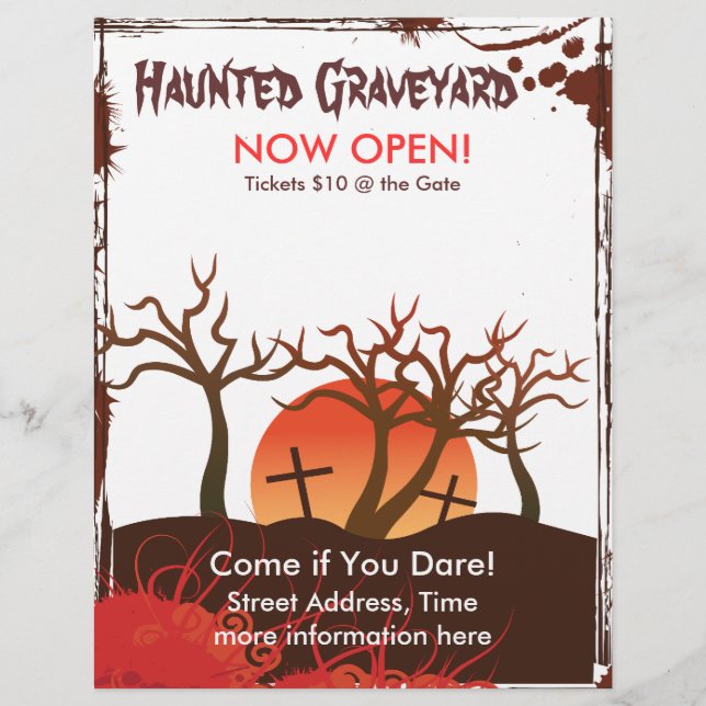 Flyer Cementerio de Haunted (Frente)