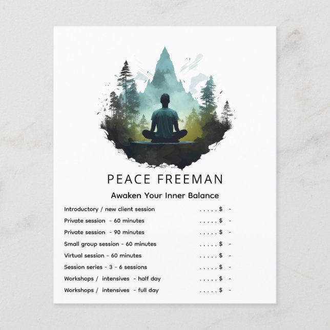 Flyer Center Within | Meditación en el Bosque (Frente)
