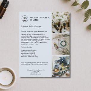 Flyer Centro de Spa de Aromaterapia Logotipo Personaliza