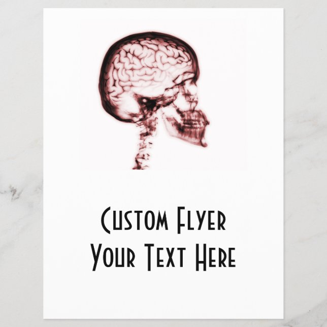 FLYER CEREBRO DE RAYO X - ROJO (Frente)