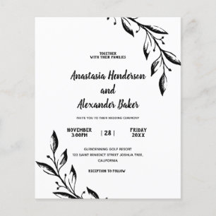 Flyer Ceremonia clásica de la invitación al boda.