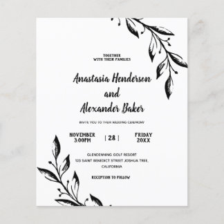 Flyer Ceremonia clásica de la invitación al boda.
