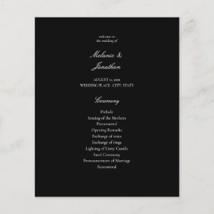 Flyer Ceremonia de Boda Elegante Blanca Presupuestaria -