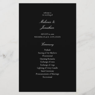 Flyer Ceremonia de Boda Elegante Blanca Presupuestaria -