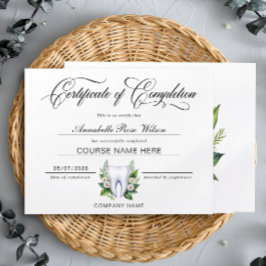 Flyer Certificado de aclaración de dientes del curso de 