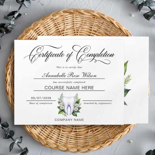 Flyer Certificado de aclaración de dientes del curso de  (Subido por el creador)