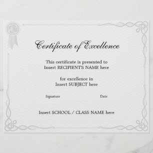 FLYER CERTIFICADO DE EXCELENCIA