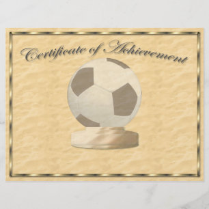 Flyer Certificado de éxito de fútbol