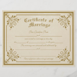 Flyer Certificado de matrimonio