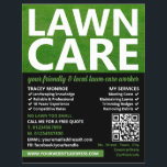 Flyer Césped cercado, servicios de atención de césped<br><div class="desc">Letrero de publicidad de Lawn,  Lawn Care Services de The Business Card Store.</div>