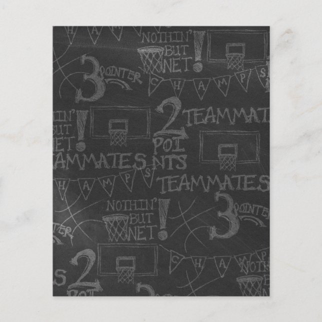 FLYER CHALKBOARD BASKETBALL RANDOM PATTERM TEAMMATE (Frente)